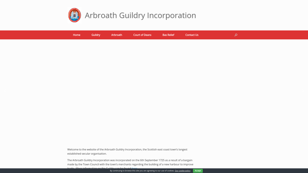 Screenshot of the Arbroath Guildry Incorporation website