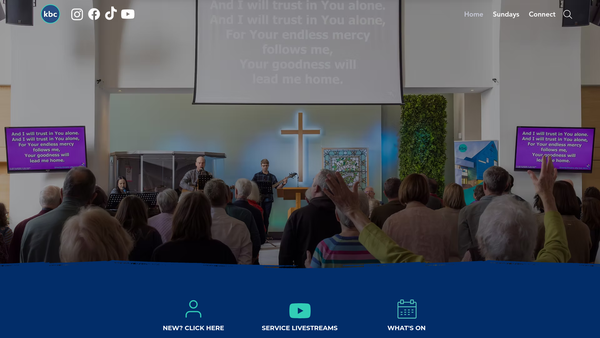 Screenshot of the Kirkintilloch Baptist Church website