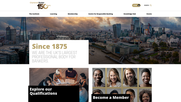 Screenshot of the Chartered Banker Institute website