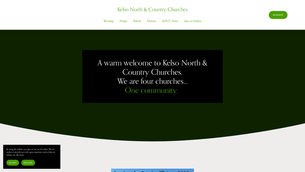 Screenshot of the Kelso North and Country Churches (Church of Scotland) website