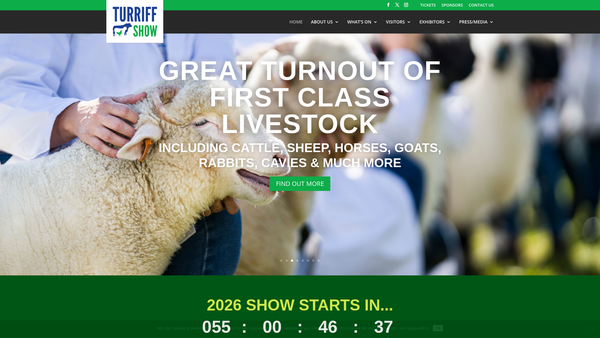 Screenshot of the Turriff District Agricultural Association website