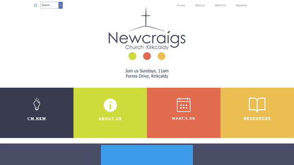 Screenshot of the Newcraigs Evangelical Church website