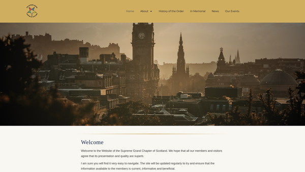 Screenshot of the Order Of The Eastern Star Supreme Grand Chapter Annuity Fund website