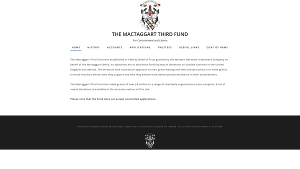 Screenshot of the Mactaggart Third Fund website