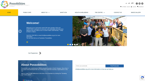 Screenshot of the Possobilities Limited website