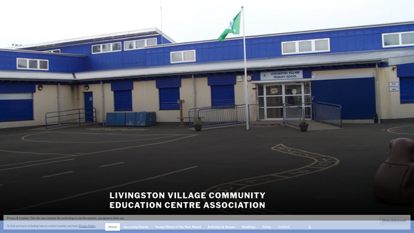 Screenshot of the Livingston Village Community Education Centre Assoc website