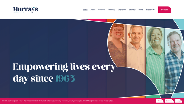 Screenshot of the Murray's Initiative website