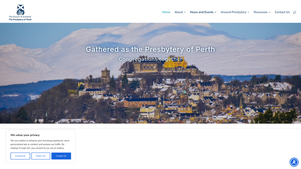 Screenshot of the The Presbytery Of Perth website