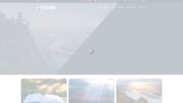 Screenshot of the People With A Mission Ministries website