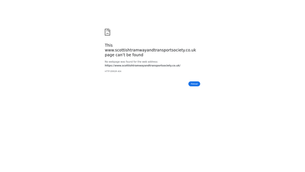 Screenshot of the Scottish Tramway & Transport Society website