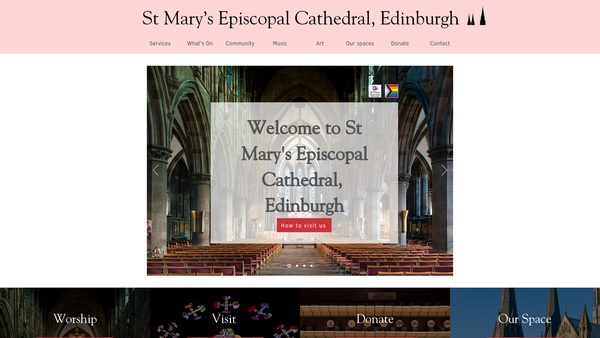 Screenshot of the Cathedral Church Of St Mary website