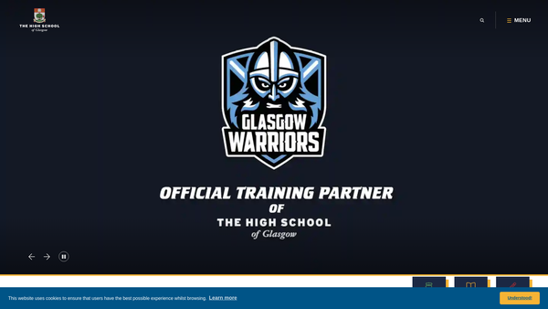 Screenshot of the The High School of Glasgow website