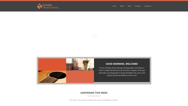 Screenshot of the Camelon Parish Church, Church of Scotland website
