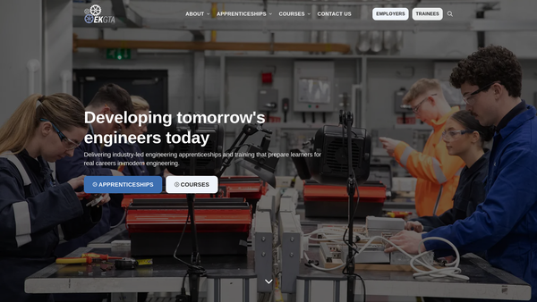 Screenshot of the East Kilbride & District Engineering Group Training Assoc Ltd website