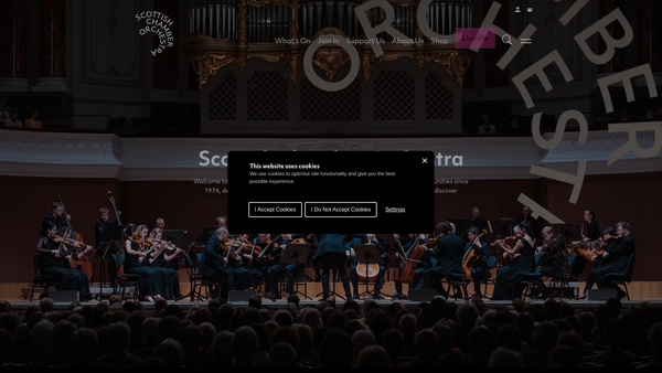 Screenshot of the Scottish Chamber Orchestra Ltd website