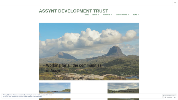 Screenshot of the Assynt Development Trust Limited website