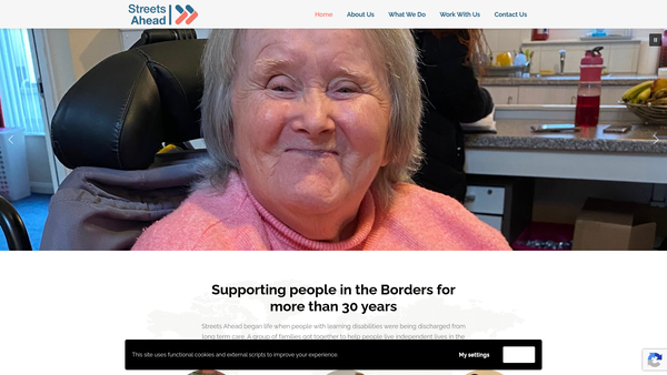 Screenshot of the Streets Ahead (Borders) website
