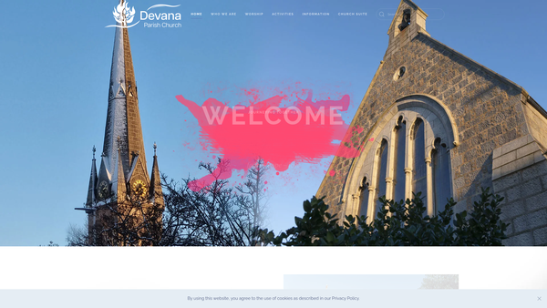 Screenshot of the Devana Parish Church of Scotland, Aberdeen website