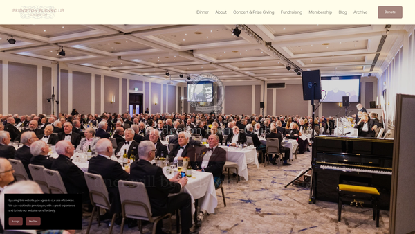 Screenshot of the Bridgeton Burns Club website