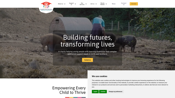 Screenshot of the Camphill Rudolf Steiner Schools Ltd website