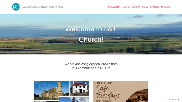 Screenshot of the Leuchars St Athernase and Tayport Church of Scotland website
