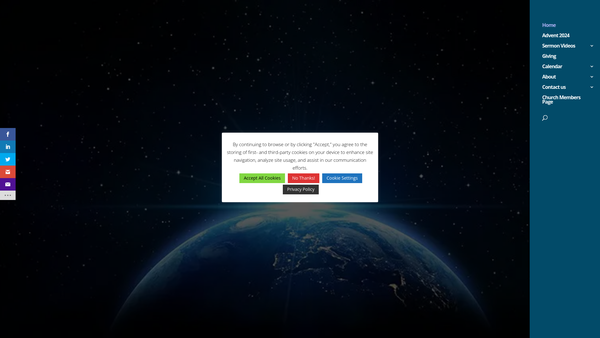 Screenshot of the Christian Brethren Bethany Hall website