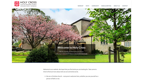 Screenshot of the Church Of The Holy Cross, Davidsons Mains website