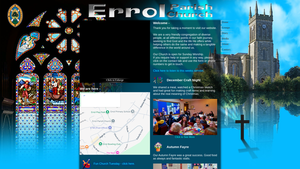 Screenshot of the Errol Parish Church of Scotland website