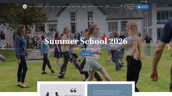 Screenshot of the Royal Scottish Country Dance Society website