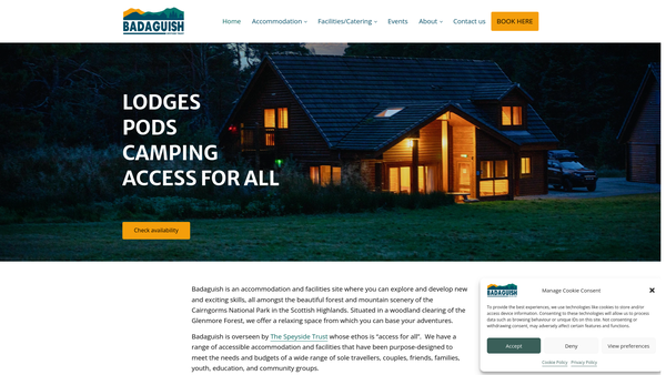 Screenshot of the Speyside Trust website