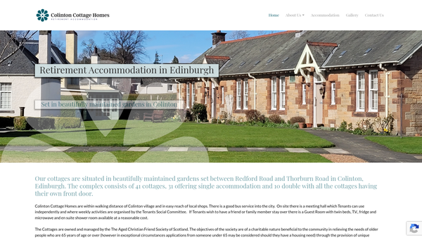 Screenshot of the The Aged Christian Friend Society Of Scotland website
