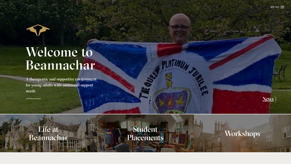 Screenshot of the Beannachar Ltd website