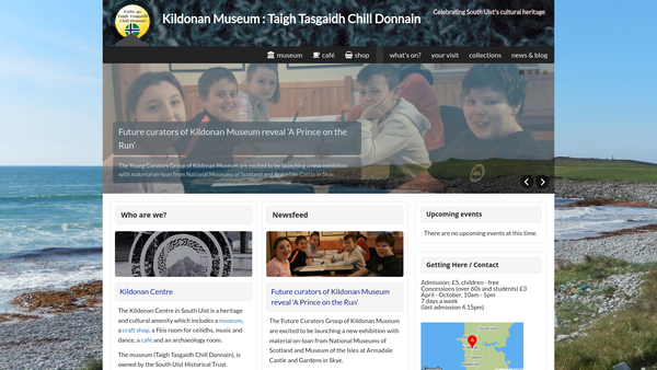 Screenshot of the Urras Eachdraidh Uibhist a'Deas website