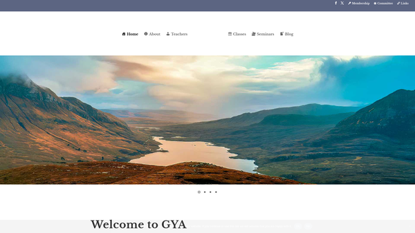 Screenshot of the Grampian Yoga Association website