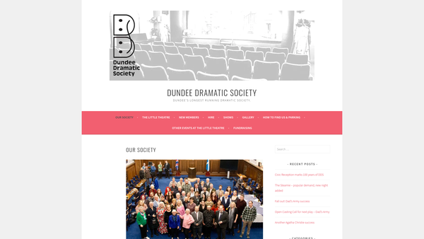 Screenshot of the Little Theatre Trust website