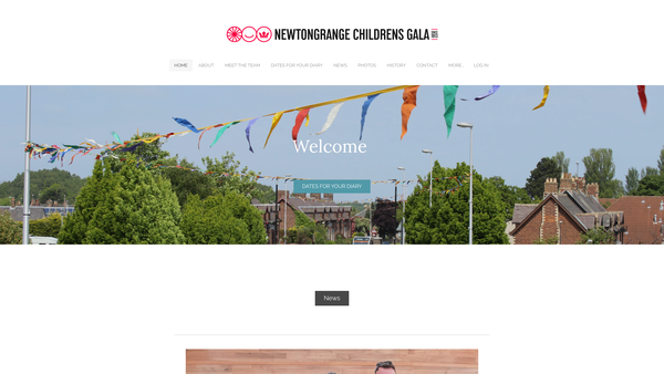 Screenshot of the Newtongrange Childrens Gala Day Committee website