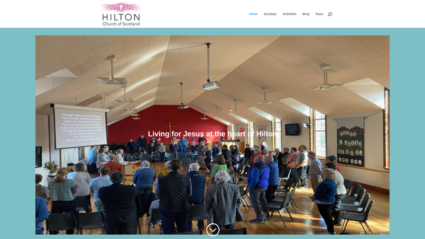 Screenshot of the Hilton Parish Church of Scotland, Inverness website