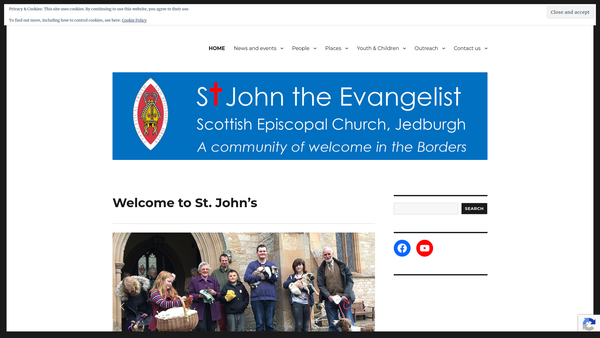 Screenshot of the St Johns Episcopal Church: Jedburgh website