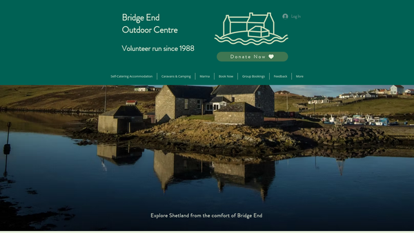 Screenshot of the Bridge End Outdoor Centre SCIO website