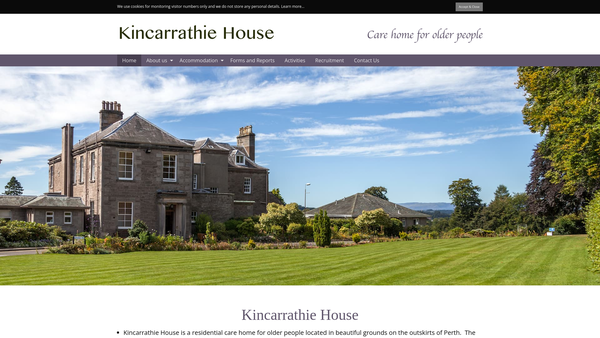 Screenshot of the Kincarrathie Trust website