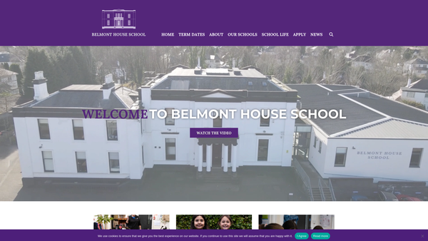 Screenshot of the Belmont House Ltd website