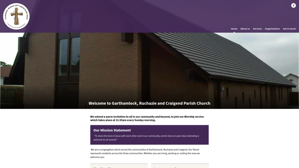 Screenshot of the Garthamlock, Ruchazie and Craigend Church of Scotland website