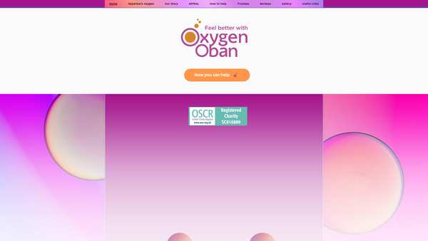 Screenshot of the Oxygen Oban Ltd website