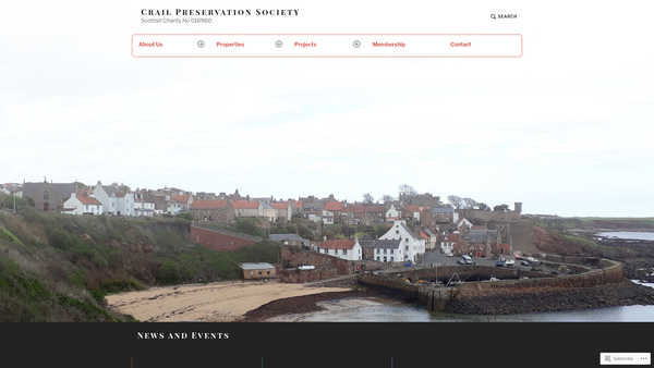 Screenshot of the Crail Preservation Society website