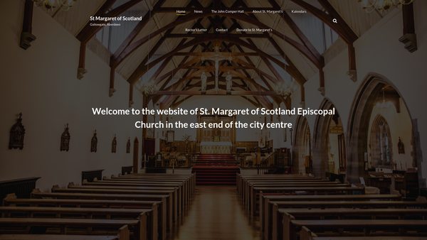 Screenshot of the St Margarets Episcopal Church: Aberdeen website