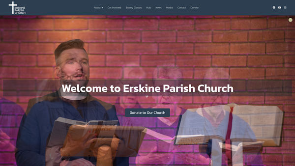 Screenshot of the Erskine Parish Church of Scotland website