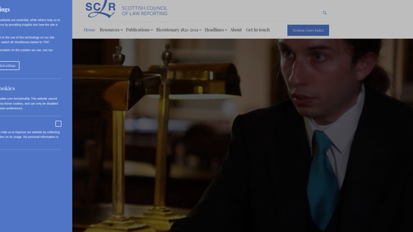 Screenshot of the The Scottish Council Of Law Reporting website