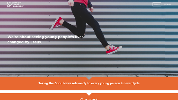 Screenshot of the Inverclyde Youth For Christ website