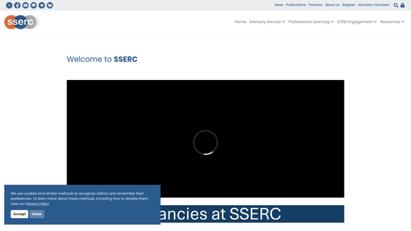 Screenshot of the SSERC Limited website