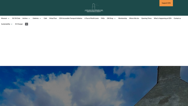Screenshot of the Comunn Eachdraidh Nis website
